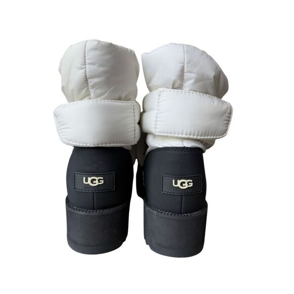 UGG Montara White Wool Lined Puffer Snow Boots Size 9 - Picture 8 of 12